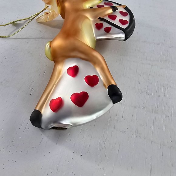 Pottery Barn Reindeer Ornament Blown Glass Christmas - Picture 3 of 9